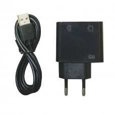 СЗУ Xiaomi Mi-HQ 2USB 2А зарядное устройство + Micro кабель чёрное