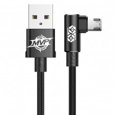 USB кабель микро угловой Baseus MVP Elbow MicroUSB (L Shape) 1m CAMMVP-A01 черный