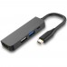 USB HUB Type-C hi-speed 2*USB + 4K HDMI + Microusb хаб черный