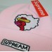 Стильная шапка Supreme / Суприм (унисекс) / Розовая