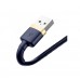 Кабель Baseus cafule Cable USB для iPhone 2.4A 0.5m CALKLF-AV3 золотисто-синий