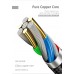 Шнур зарядное Usams Lightning iPhone 5 6 7 8 X 11 алюминиевый