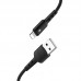 Кабель USB - Lightning Hoco X30 Star с индикатором включения питания черный