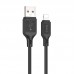 Кабель Lightning Hoco Lightning Cool silicone data cable X90 для айфон 5 6 7 8 11 12 1 метр черный