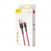 Кабель длинный 3 метра Baseus Cafule USB Lightning 3м красный с черным CALKLF-R09