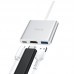 Переходник штекер Type-C 3.1 - гнезда Type C 3.1 + HDMI + USB 3.0 HB14