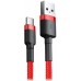 Кабель Baseus Cafule Cable USB for Type-C 3A 1M красный (CATKLF-B09)