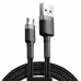 Кабель микро-юсб длинный 3 метра Baseus Cafule microusb усиленный CAMKLF-HG1