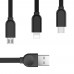 Телескопический USB кабель 3 в 1 Lightning + Micro USB + Type-C 1,2м SC1