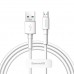 Кабель Baseus Mini White Cable USB For Micro 2.4A 1m CAMSW-02 White