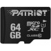 Карта памяти MicroSDXC (UHS-1) Patriot LX Series 64Gb class 10 (adapter SD)
