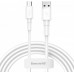 Кабель Baseus mini white micro usb 2.4a 1m camsw-02