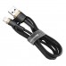 Кабель Baseus Cafule Lightning USB 2.4 A 1m Black-Gold CALKLF-BV1