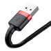 Кабель Baseus Cafule Lightning USB 2.4 A 1m Black-Red CALKLF-B19