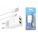 Зарядное устройство с кабелем Micro BOROFONE BA53A Powerway 2USB 2.1A белое