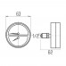 Термоманометр Icma 1/2" 0-6 бар, заднее подключение №259