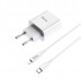 Зарядное устройство HOCO C76A Plus Speed Source PD 20W блок быстрый + кабель Type-C to Lightning