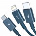 Кабель Baseus Superior  3-in-1 (Micro USB + Lightning + Type-C) 3.5A скоростной CAMLTYS-03