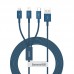 Кабель Baseus Superior  3-in-1 (Micro USB + Lightning + Type-C) 3.5A скоростной CAMLTYS-03
