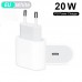 Сетевое зарядное устройство Foxconn для iPhone 12 20W USB-C белое без логотипа
