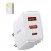 Быстрый блок зарядное Baseus Compact Quick Charger 2U+C 30W CCXJ-E02