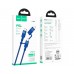 Кабель 2 в 1 Type-C - Type-C and Lightning Hoco U106  5A 100W PD 1.2m синий