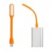 Фонарик USB Torch LED лампочка оранжевая