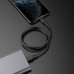 Кабель для быстрой зарядки iPhone 11 12 13 X pd Type-C to Lightning 1m Borofone BX49 черный