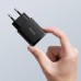 Компактное быстрое зарядное устройство Baseus 20W 2 порта (1Type-C + 1USB) черное