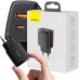 Компактное быстрое зарядное устройство Baseus 20W 2 порта (1Type-C + 1USB) черное