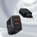 Зарядное устройство 3 порта Baseus 30W (1Type-C + 2USB) CCXJ-E01 черное