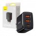 Зарядное устройство 3 порта Baseus 30W (1Type-C + 2USB) CCXJ-E01 черное