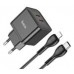 Зарядное устройство Hoco N29 Triumph 35W комплект с кабелем Type-C to Lightning черное