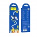 Кабель силиконовый Hoco X86 Spear Silicone Type-C to Type-C 60W (1m) белый
