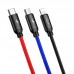 Кабель Baseus Three Primary Colors 3-in-1 5A (1.2m) CAMLT-BSY01