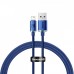 Кабель синий Baseus Crystal Shine ЮСБ - Lightning 2.4A (1.2m) CAJY000003