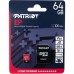 Карта памяти microSDXC 64GB UHS-I U3 Patriot EP A1