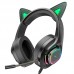 Наушники HOCO W107 Cute cat luminous cat ear gaming headphones