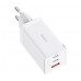 Зарядное устройство 65W 3 порта Baseus Gan 5 Pro CCGP120202 блок питания белый