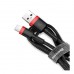 Кабель Baseus Cafule USB - Lightning 2m CALKLF-C19 черно красный