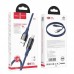 Кабель с экраном HOCO S51 USB (m) - Lightning (m) 1.2м нейлоновый синий