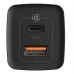 Сетевое зарядное устройство Baseus GaN Lite 65W 1USB + Type-C (CCGAN2L-B01) черное