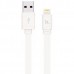 Кабель Hoco X5 Bamboo плоский USB - Lightning 100см белый