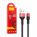 Кабель Hoco X26 USB to Type-C 18W 1m нейлоновый черно красный 6957531080251