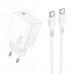 Зарядное устройство быстрое 30 Вт Borofone ba77a Insightful PD QC 30W с кабелем Type-C