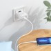 Зарядное устройство комплект Borofone BA73A Young 35W 2 порта с кабелем USB-C на Lightning