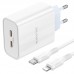 Зарядное устройство комплект Borofone BA73A Young 35W 2 порта с кабелем USB-C на Lightning