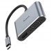 USB-C Хаб адаптер разветвитель Hoco HB30 to HDMI VGA USB PD