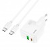 Зарядное устройство Hoco C111A 2 порта USB A + C 30W с кабелем type-C