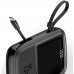 Внешний аккумулятор Baseus PPQD-B01 Qpow 10000 mAh с кабелем для iPhone черный